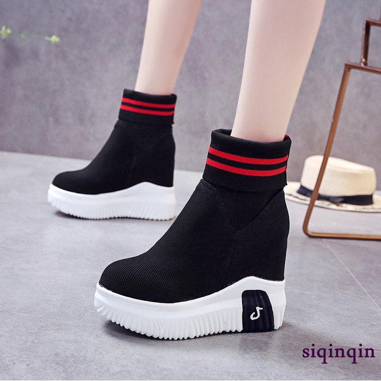 fashion letter slip on wedge sneakers