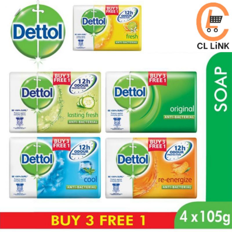 Dettol Bar Soap 100g [4 Bars Pack] Shopee Malaysia