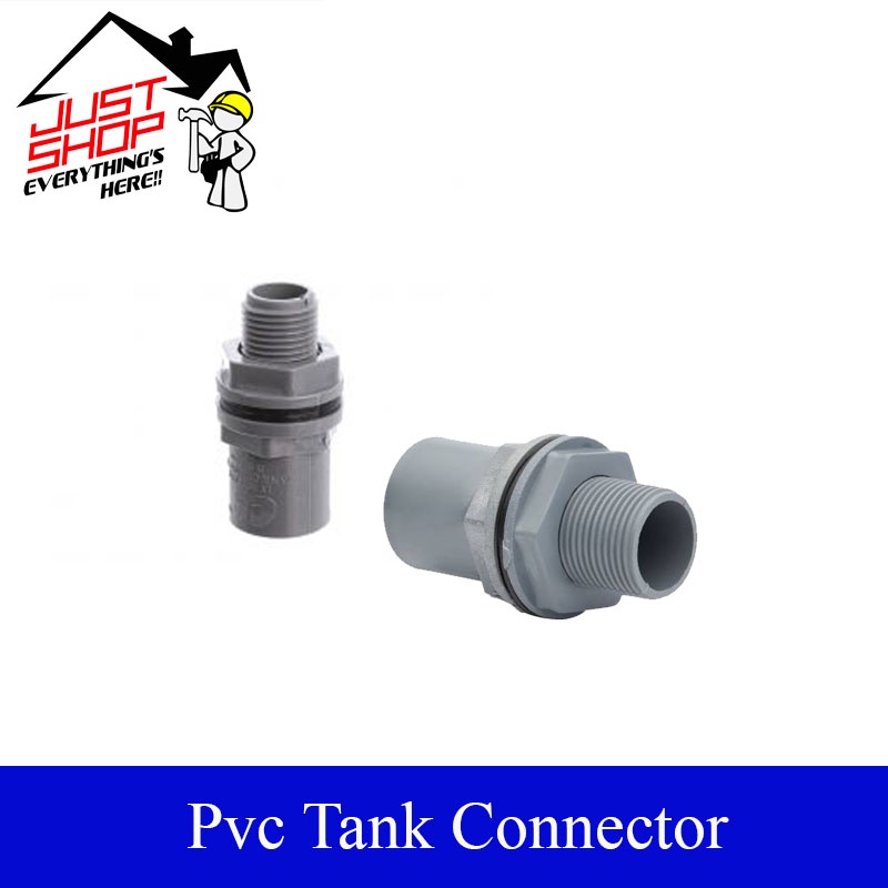 PVC Fitting Tank Connector Socket 3/4", 1/2", 1", 1 1/4" Shopee Malaysia