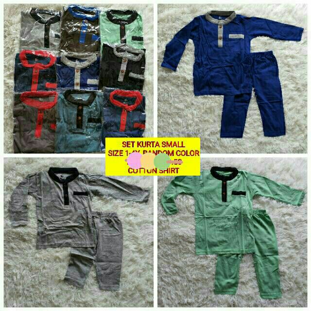 Kurta Budak  Saiz  1 4 Tahun Kurta Set Cotton Tshirt Baju  