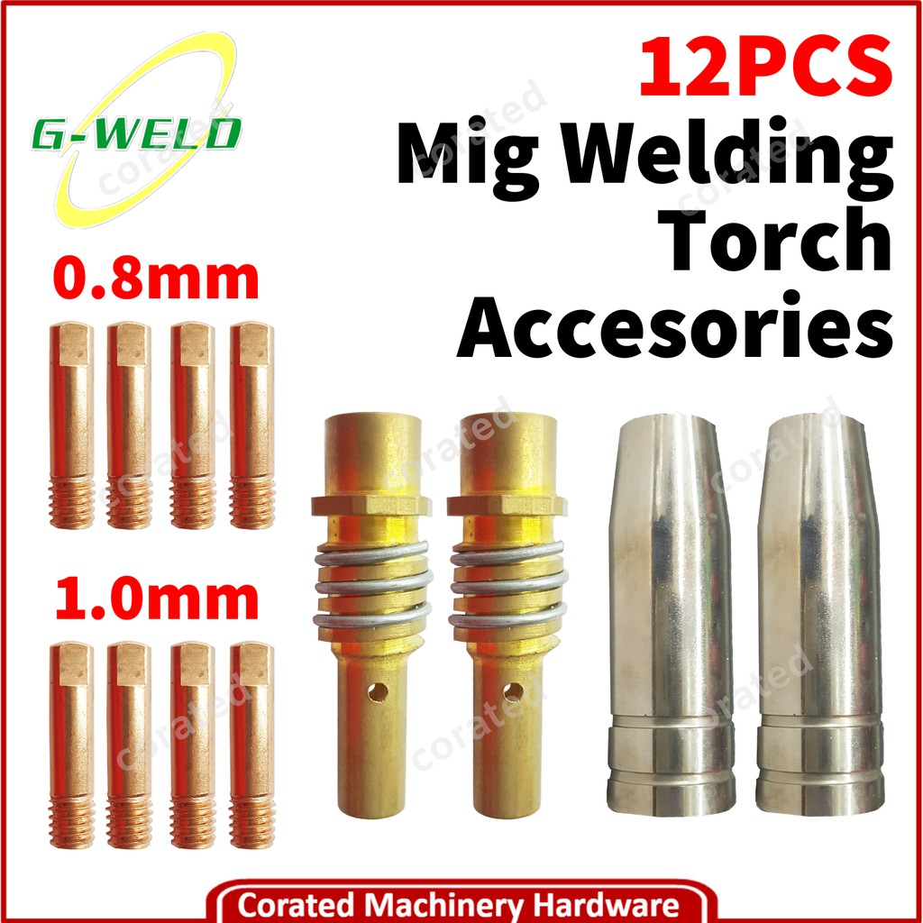 [CORATED] Mig Mag MB15 15AK Welding Torch Accessories Contact Tip 0.8mm ...