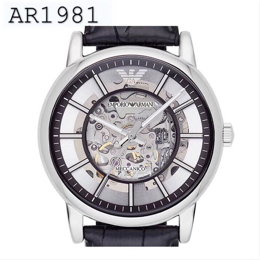 armani skeleton watch