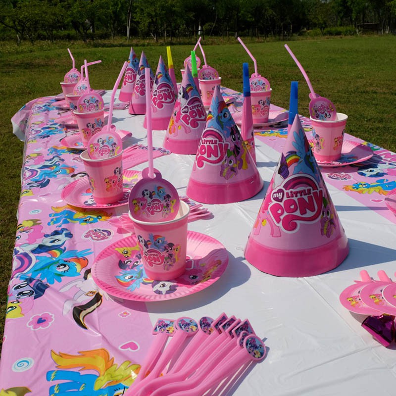 Cartoon My Little Pony Theme Disposable Tableware Paper Plate
