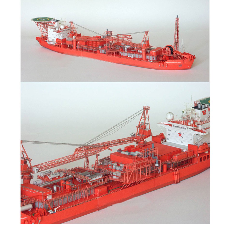 1:400 Norway Floating Production Storage and Offloading FPSO DIY Paper Model K s 