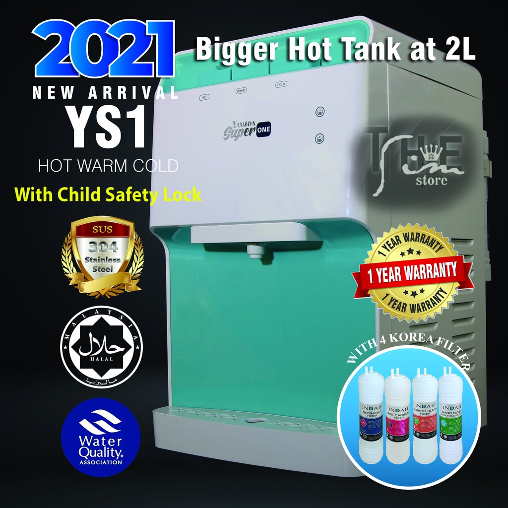 Yamada Mild Alkaline Water Dispenser Hot Normal Cold Model Super one