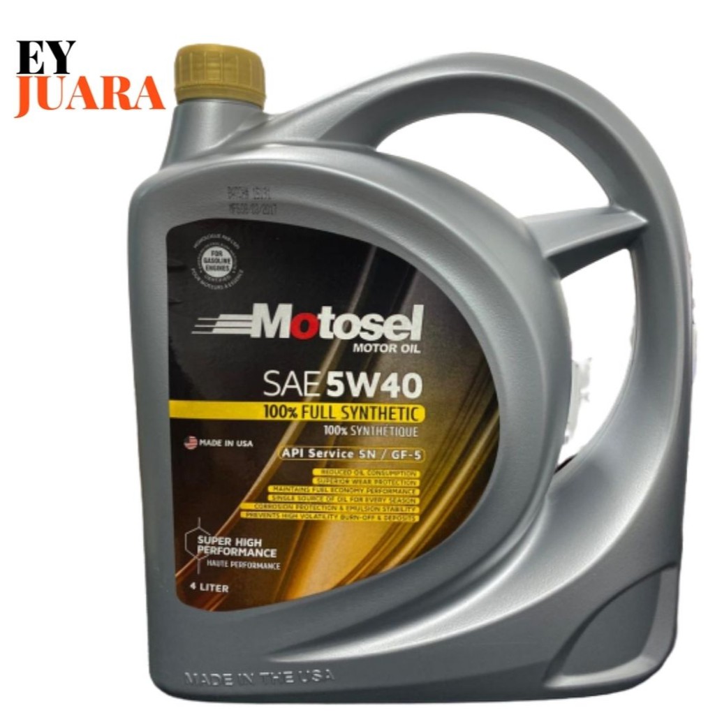 MOTOSEL MOTOR OIL SAE 5W40 FULLY SYNTHETIC SN/GF5 (4L) Shopee Malaysia