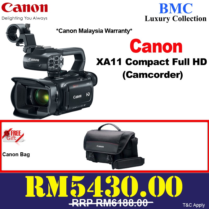 Canon Xa11 Full Hd Camcorder With Hdmi With Canon Bag Canon Malaysia Warranty Shopee Malaysia