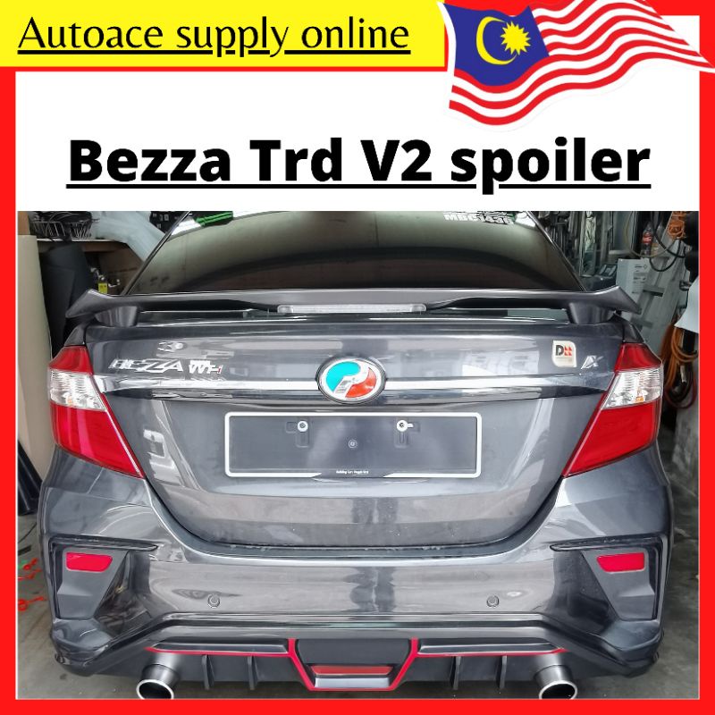 (Perodua)Bezza Trd V2 Spoiler With Paint Oem Emblem Logo | Shopee Malaysia