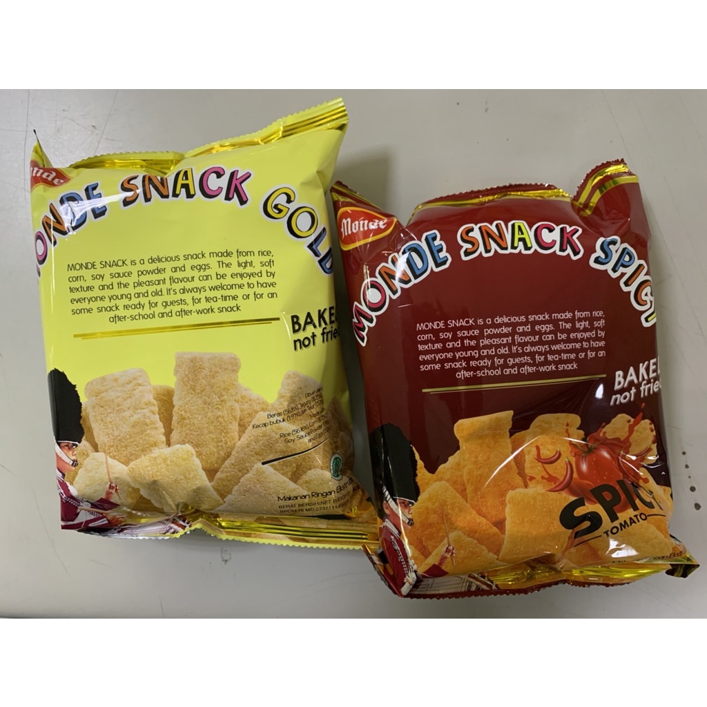 MONDE SNACK GOLD/PEDAS TOMAT Indonesian Rice Chips/Spicy Tomato 60g Shopee Malaysia