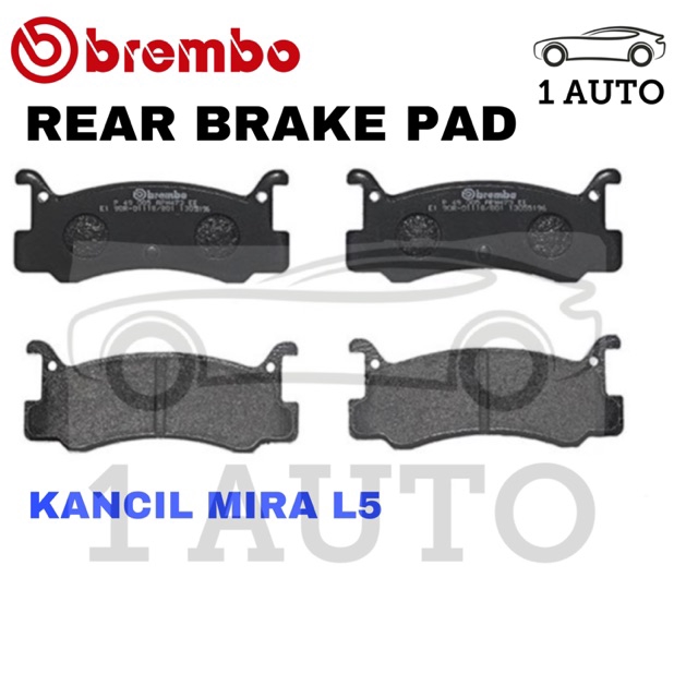 GENUINE BREMBO REAR (BELAKANG) BRAKE PAD KANCIL MIRA L5 Shopee Malaysia