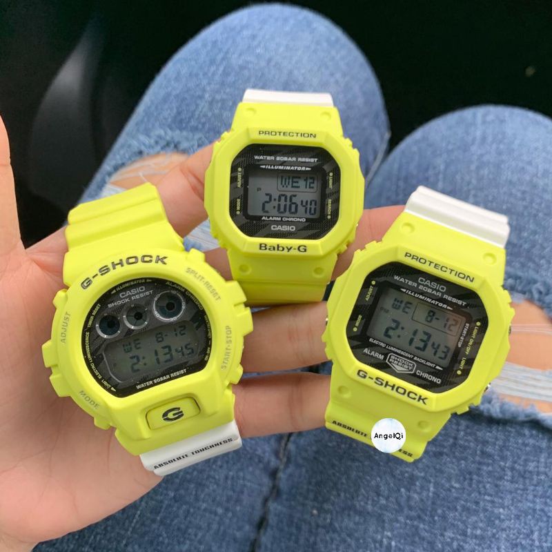 Gshock Dw 5600tga Dw 6900tga Bgd 560tga Lightning Yellow Shopee Malaysia