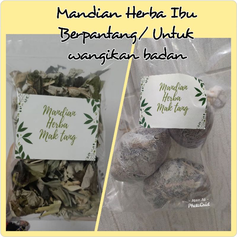 MANDIAN HERBA IBU BERPANTANG, MANDIAN HERBA MAK TANG
