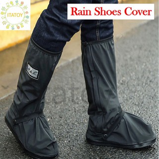 [READY STOCK] Rain Shoes Cover Waterproof Motorcycle Biker Reflective Rain Boot Shoe Footwear Rainproof Kasut Hujan