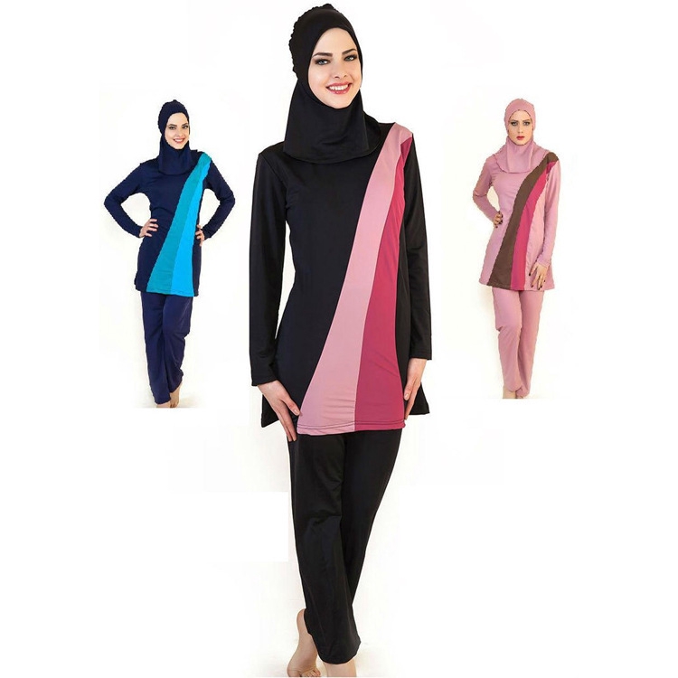 S 6XL Plus  Size  Women Muslim Swimwear Islamic  Swimsuit  