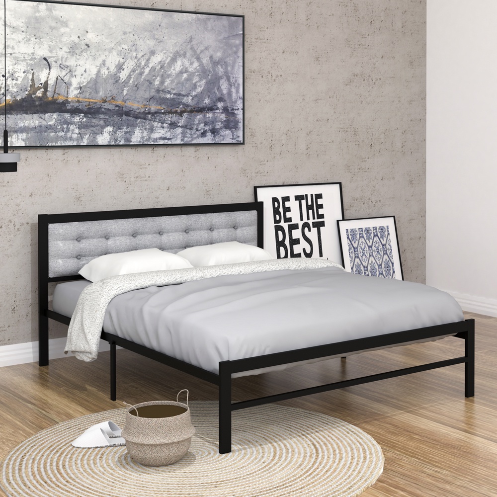 Anneka Queen size metal bedBlack Shopee Malaysia