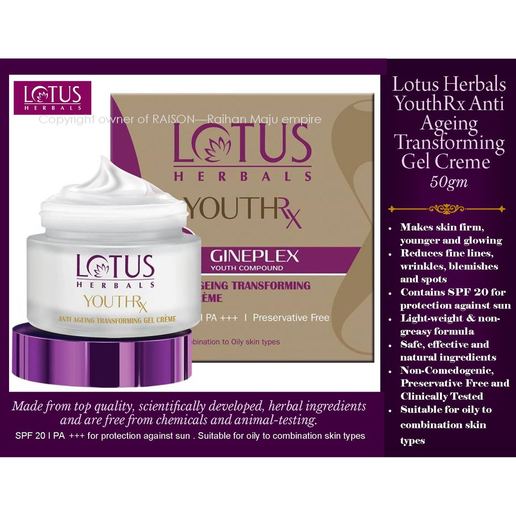 lotus anti aging products