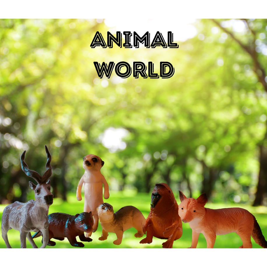 6 Pcs Wildlife Animal Toy Set A'Famosa Theme Park !READY STOCK