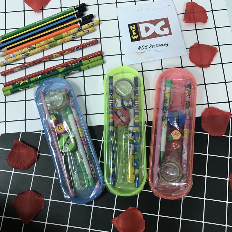 Student Stationery Set Birthday Party Gift Pencil Case Shopee Malaysia