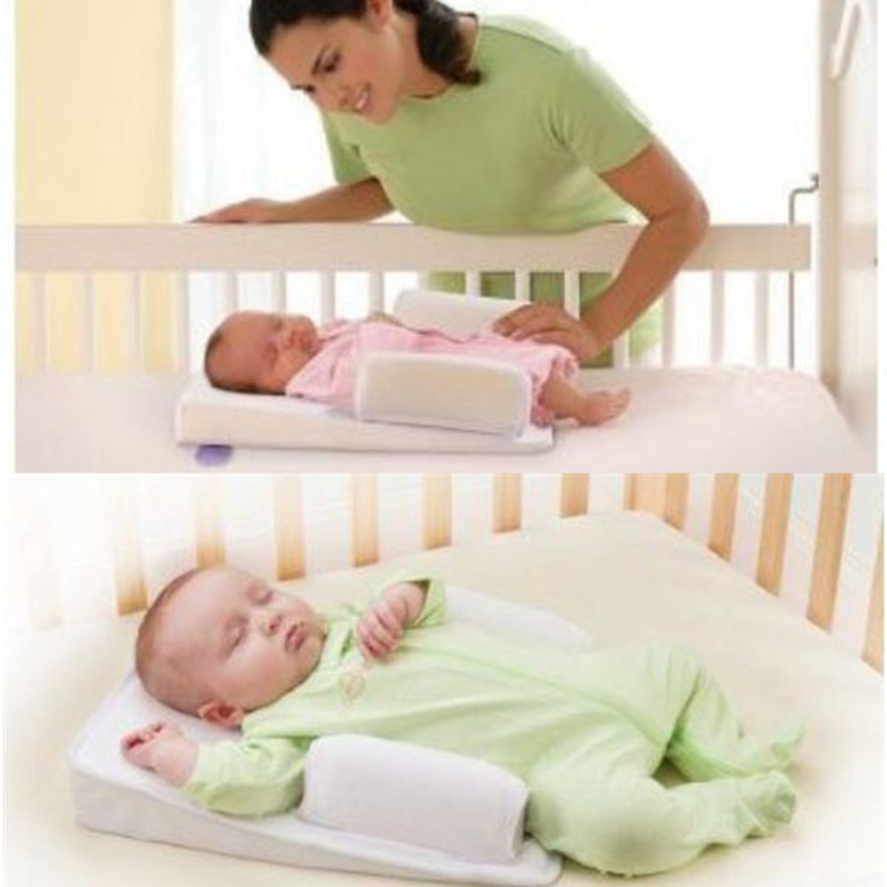 Baby Sleep Positioner Pillow Anti Roll Sleeping Mat Safe Head Back