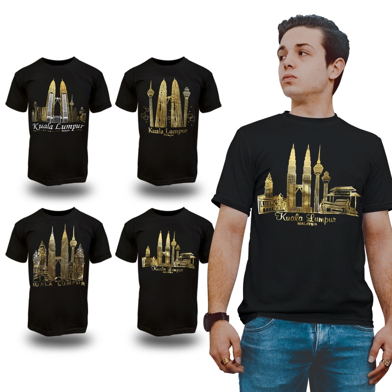 T shirt klcc Malaysia Souvenirs-100% made in malaysia-adult colour t shirt kuala lumpur - t shirt kaos distro klcc