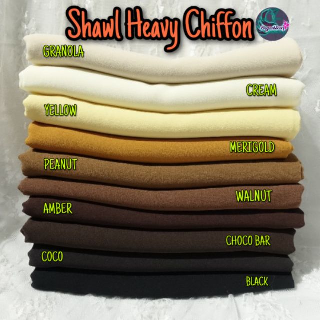 [Ready Stock]Shawl Heavy Chiffon Premium.shawl heavy