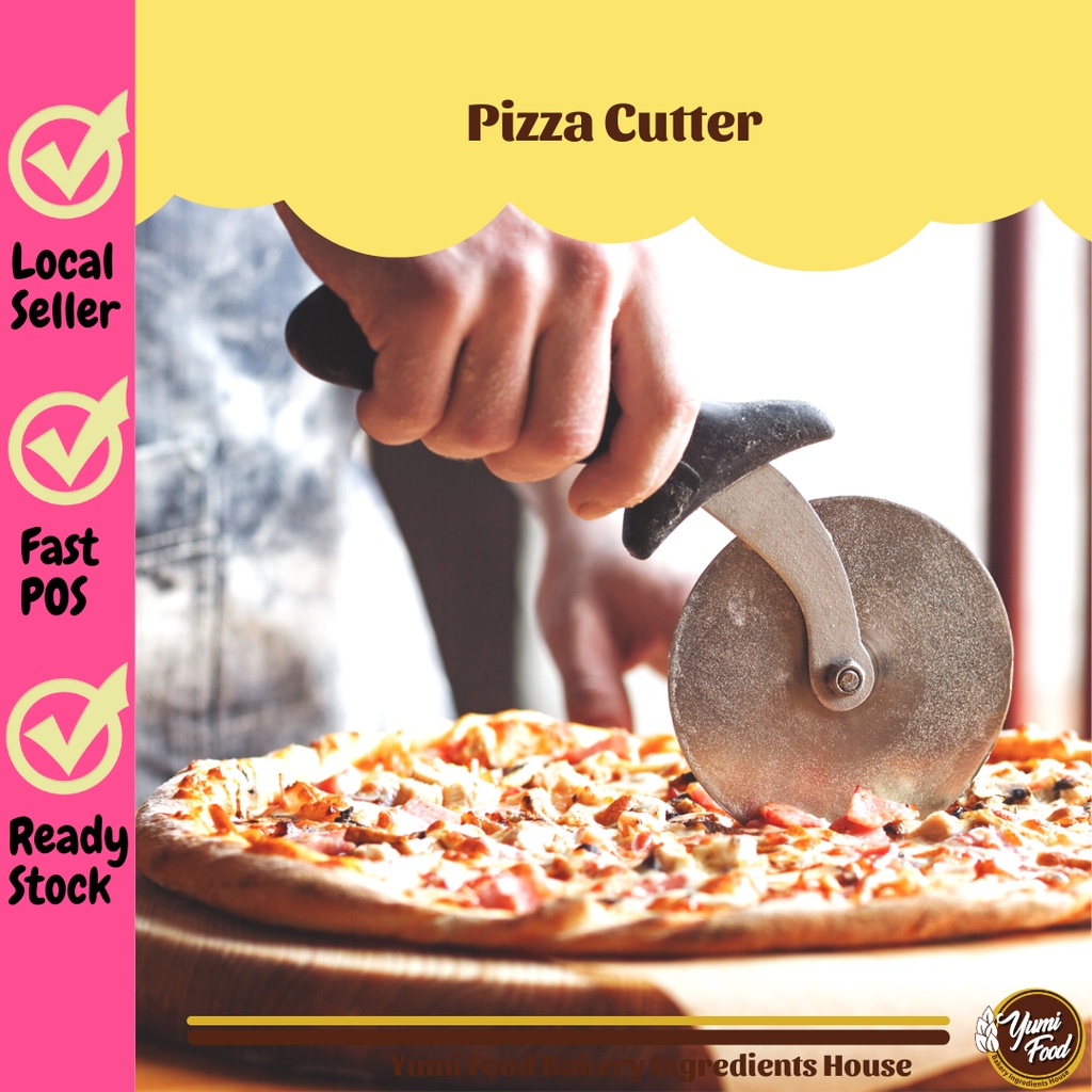 [READY STOCK] Stainless Steel Pizza Cutter/ Pizza Slicer/ 2.5inch 4 inch Pizza Cutter/ 2 way Pizza Cutter