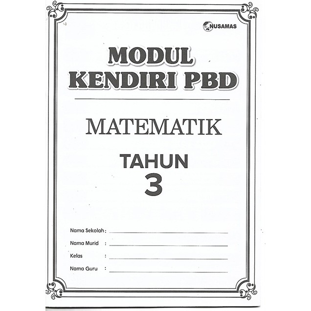 Modul Kendiri PBD Matematik Tahun 3