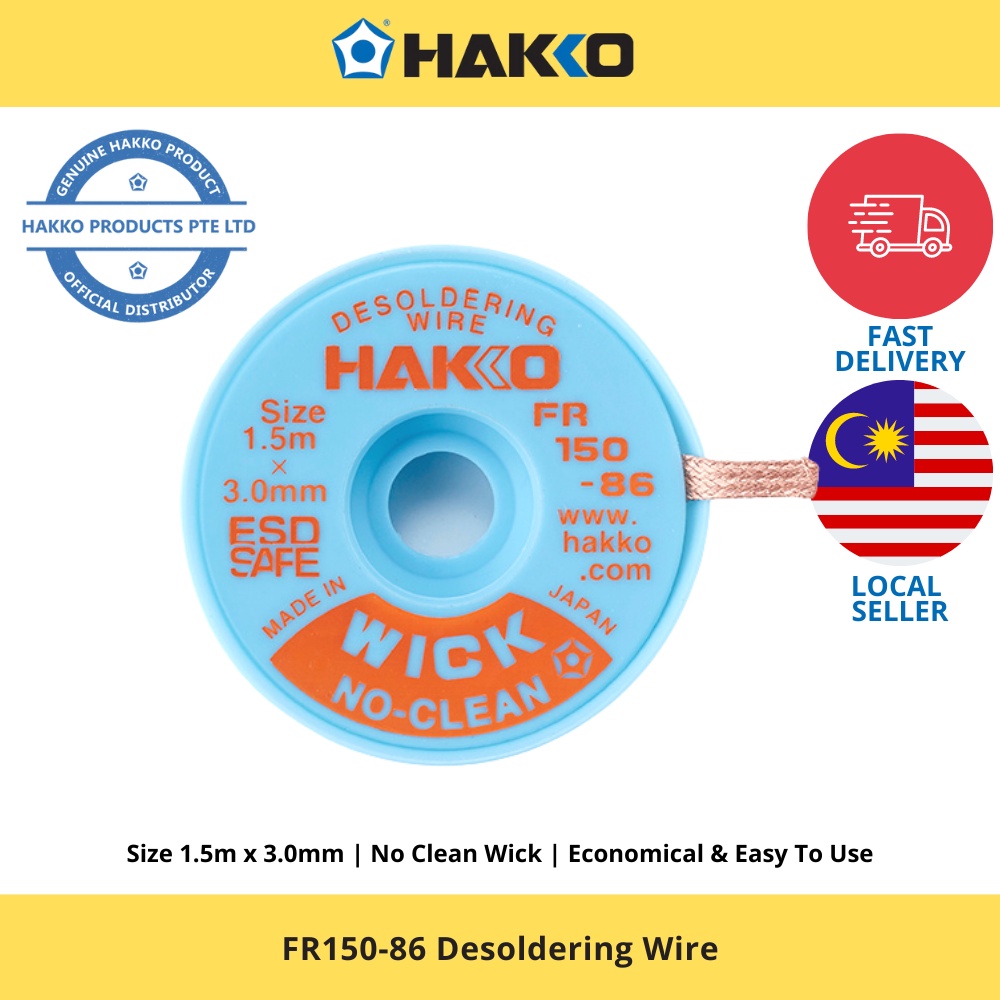 HAKKO WICK FR150-86 1.5MX3.0MMDESOLDERING WIRE | Shopee Malaysia