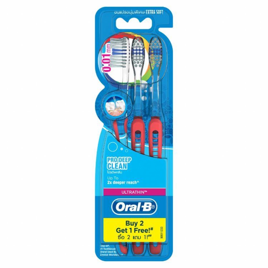 Oral-B Ultrathin Pro Deep Clean Toothbrush (Buy 2 Free 1) | Shopee Malaysia