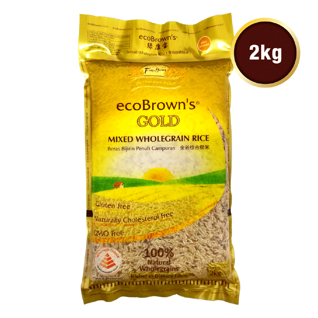 EcoBrown's GOLD Mixed Wholegrain Rice 2kg | Shopee Malaysia