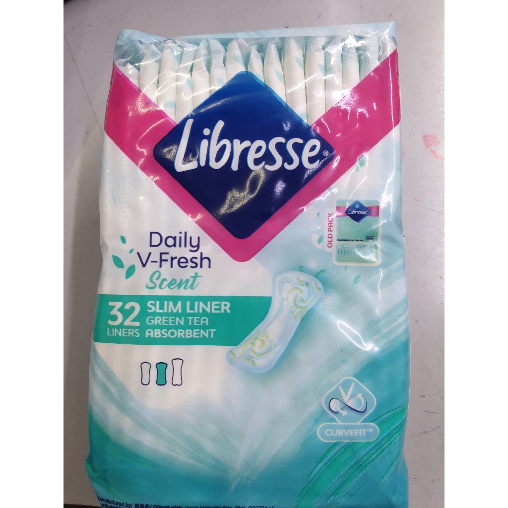 Libresse Daily V Fresh Slim Liner 32 S Green Tea Shopee Malaysia