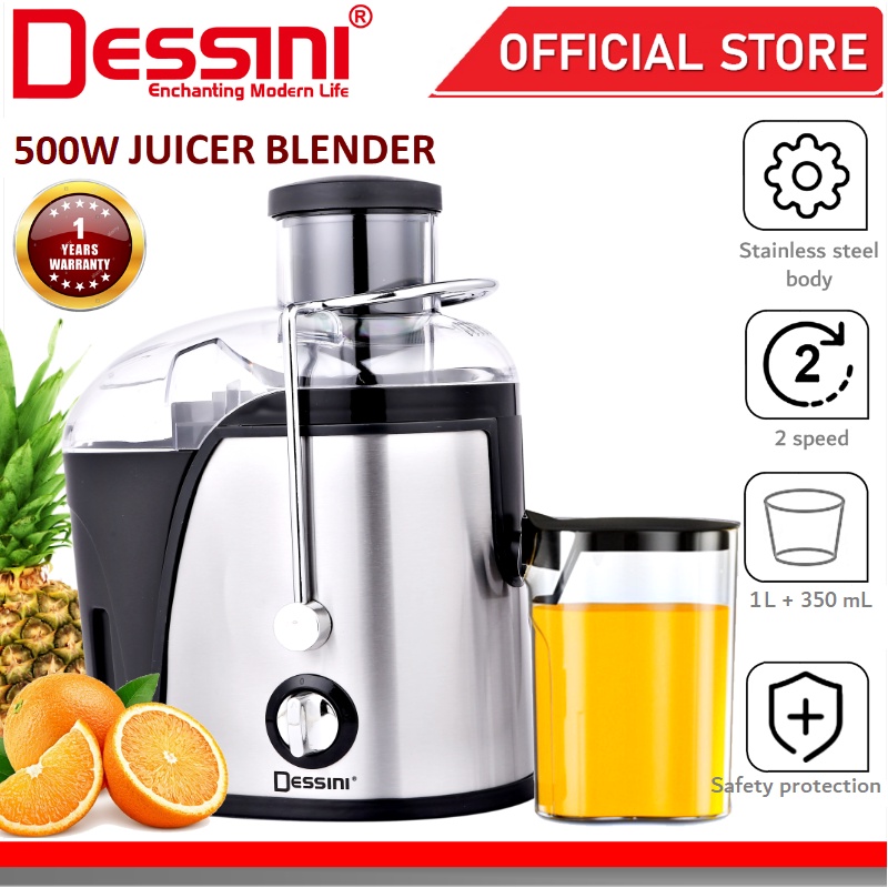 DESSINI ITALY Stainless Steel Blender Grinder Chopper Mixer Miller Juicer Extractor Smoothie Ice Crusher Pengisar