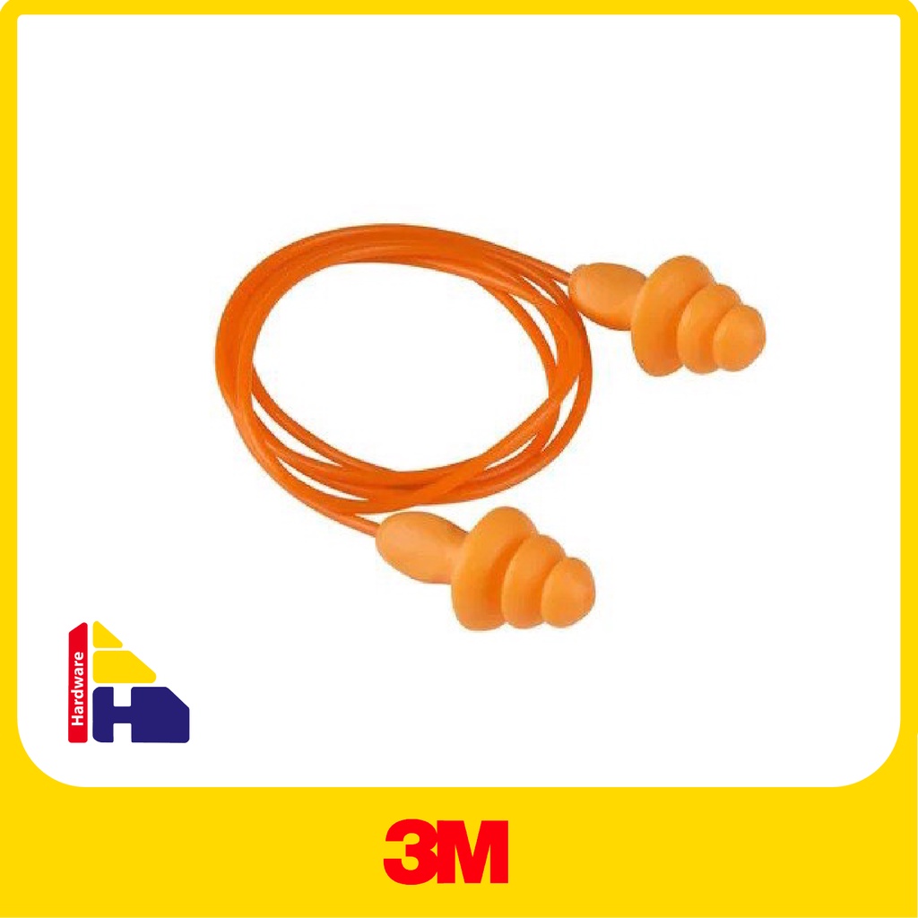 3M 1270 Corded Reusable Earplugs (NRR 25dB) Shopee Malaysia