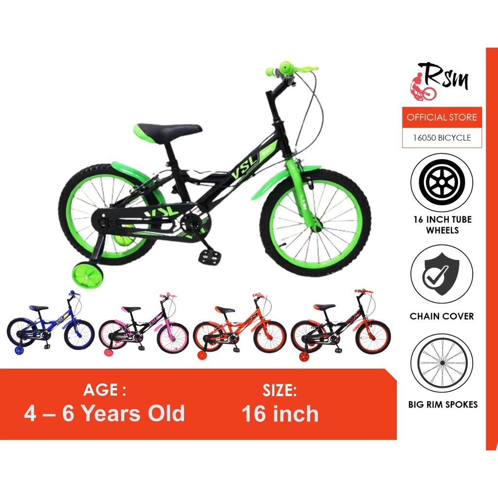 PASANG SIAP!! 16 inch Kids Bicycle For 4 6 Years Old (16050