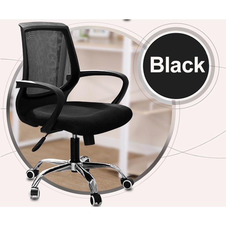 Office Desk Chairs With Chrome Leg Kerusi Pejabat Shopee Malaysia