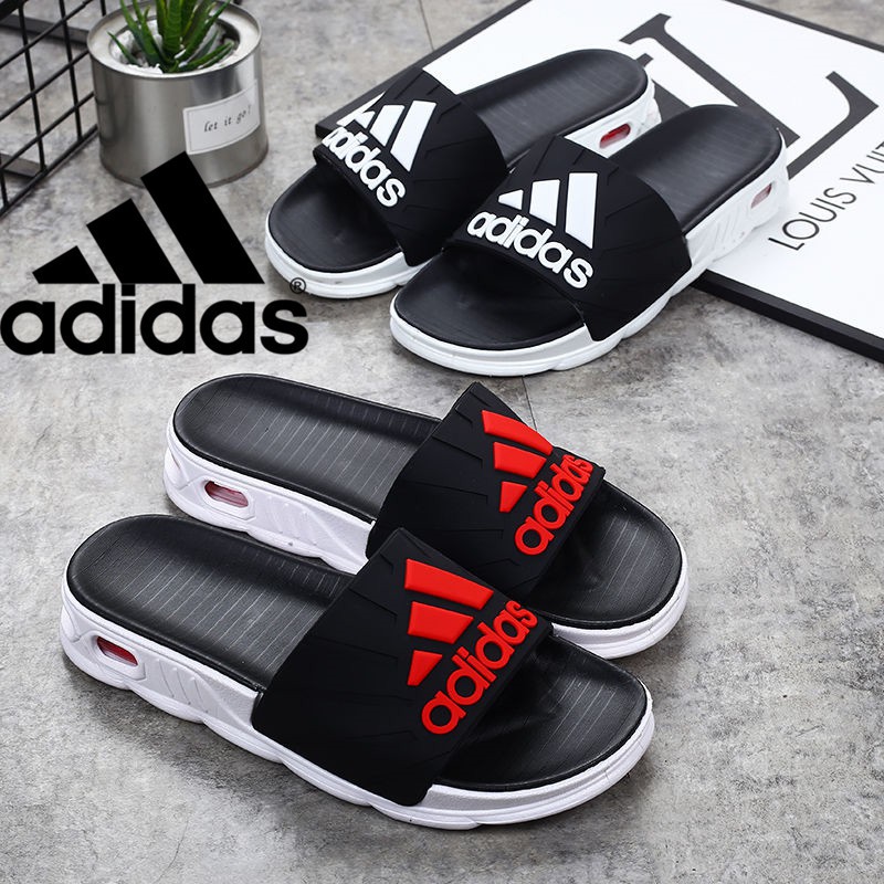 Adidas air cushion slippers slippers men and women one word drag couple  sandals and slippers | Shopee Malaysia