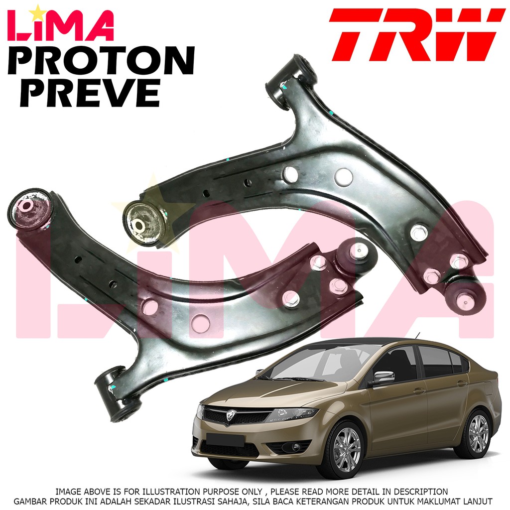 Proton Preve Front Lower Arm Control Arm Right Left Side Original Trw Shopee Malaysia