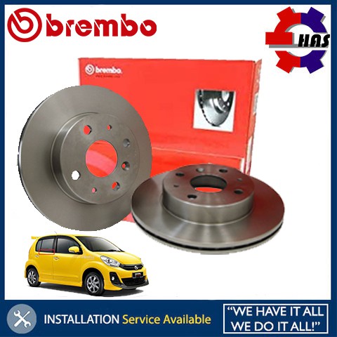 Brembo Brake Disc Rotor Front For Myvi Lagi Best Icon 2pcs Shopee Malaysia