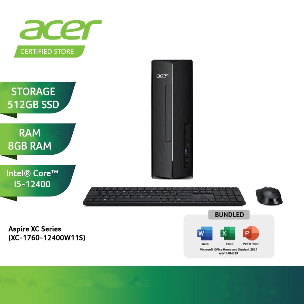 Acer Aspire Xc1760 w11s Desktop Pc I5 8gdr4 512ssd Win11 Shopee Malaysia