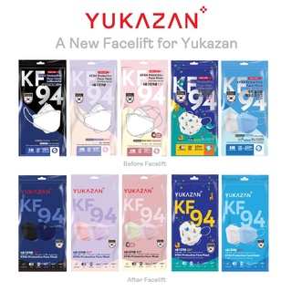 YUKA ZAN KF94 Disposable Protective Face Mask - Cool Black + Navy Blue (10's) #2