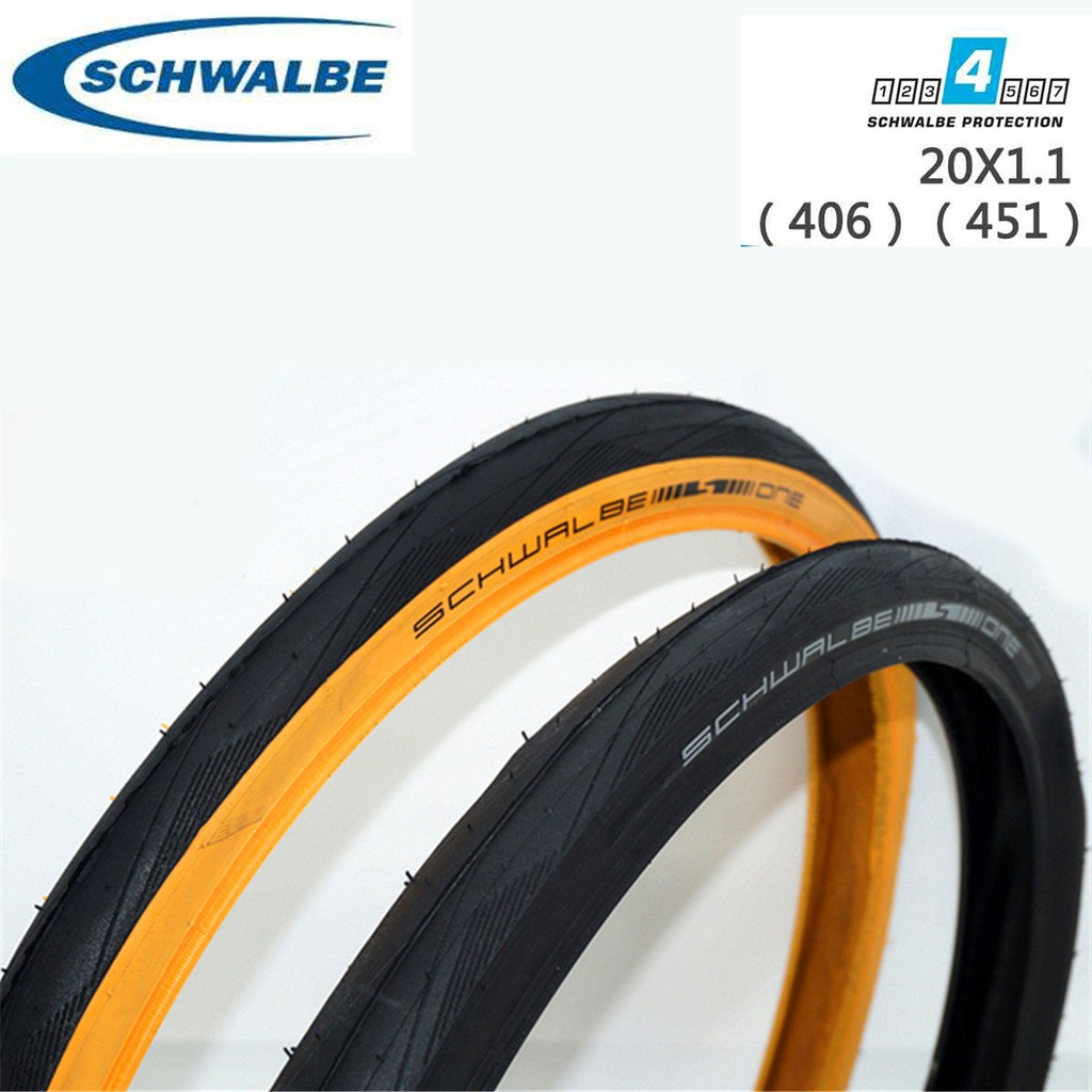 SCHWALBE ONE 20 * 1.1 Folding Bike Tire Size 20x1.1 406 ...