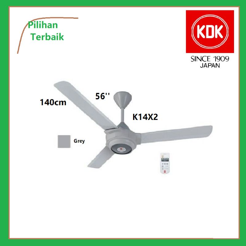 KDK K14X2 Ceiling Fan 140CM/56" Grey Shopee Malaysia