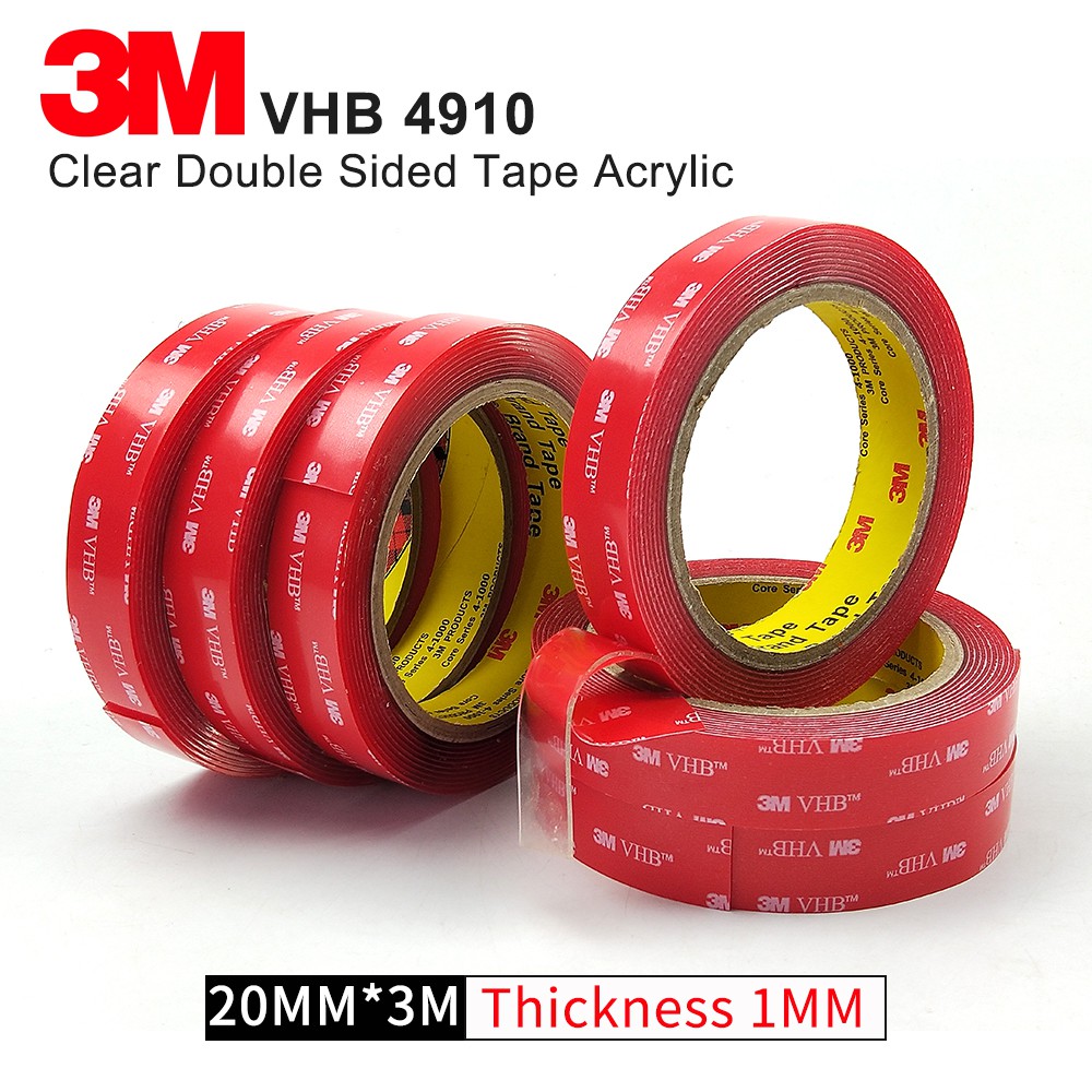 Clear Tape 3m Vhb 4910 Double Sided Adhesive High Temperature Acrylic Foam Tape Shopee Malaysia