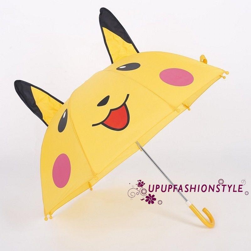 STO-Pokemon Pikachu Compact Folding Umbrella Mini Yellow All Over Print Catoon