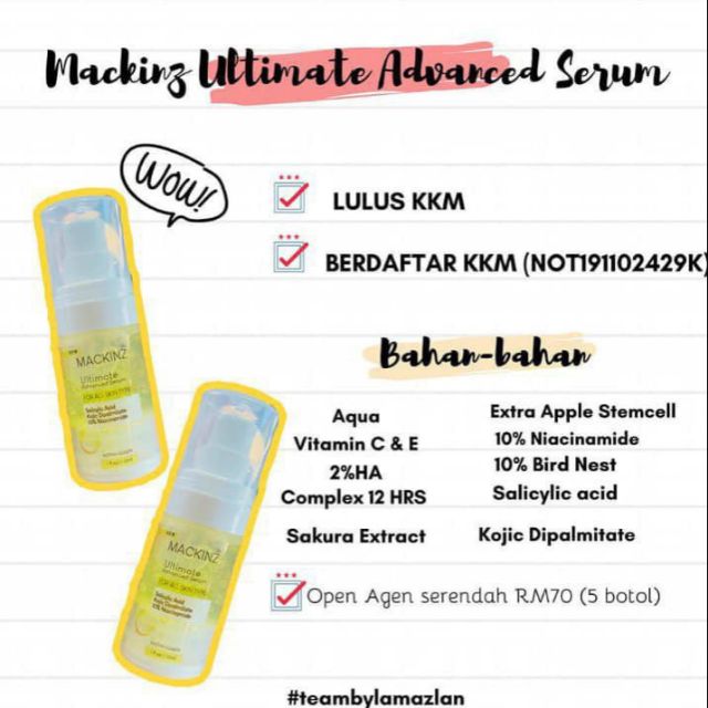 Serum Mackinz Lulus Kkm Shopee Malaysia