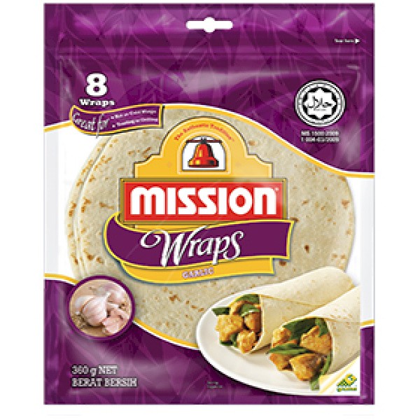 Mission Wraps Garlic 8's 360gm Shopee Malaysia