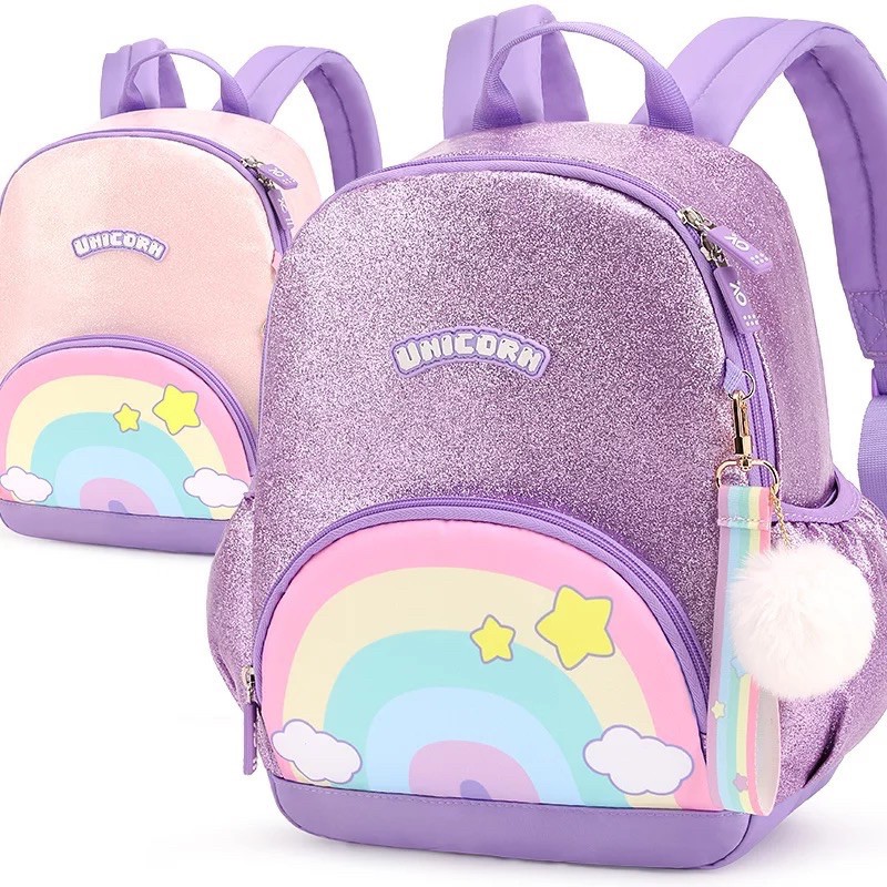 unicorn kids bag rainbow girls school backpack new high quality water ...