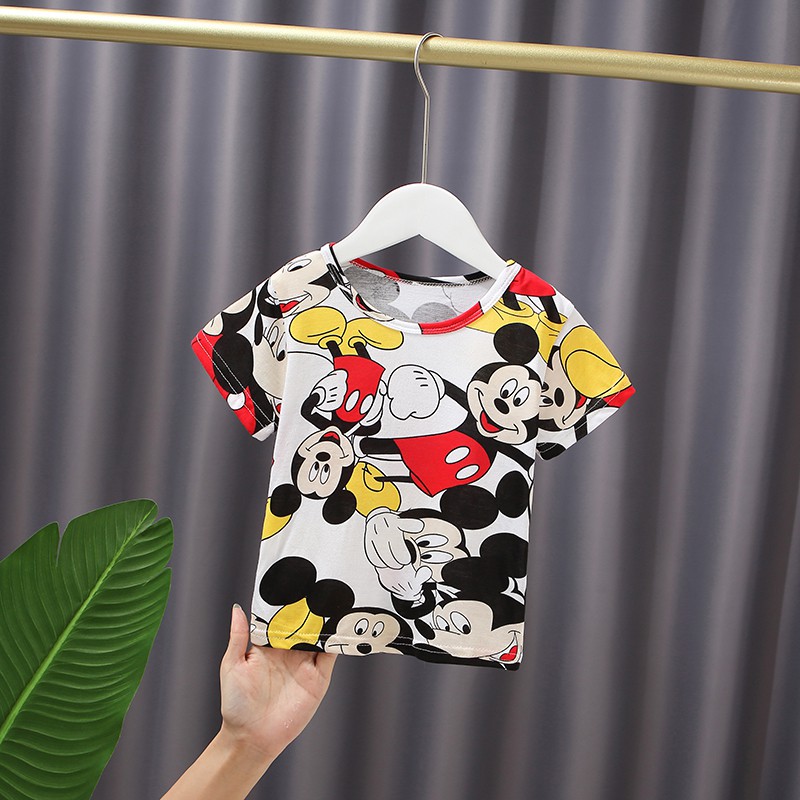 Kids Boys Mickey Mouse T-Shirt 18 months to 5 Years Blue Short Sleeve Summerwear 