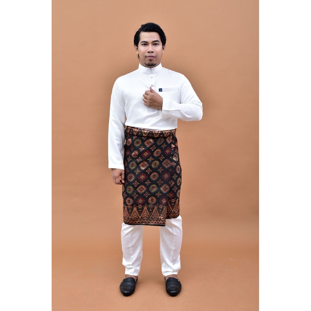  Baju  Melayu Moden Off White Cream Regular  Fit  Shopee 