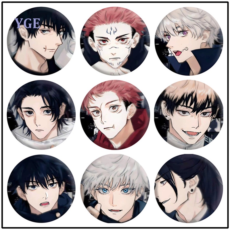 9 Badges Métal Anime Ghost Slayers - Épingle 58mm, Accessoire Cosplay & Déco Sac à Dos